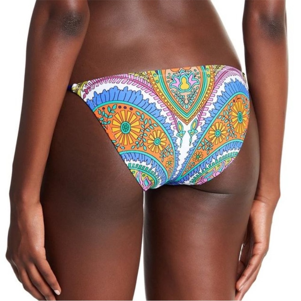Trina Turk Pacific Paisley Side Tie Bikini Bottoms size 8